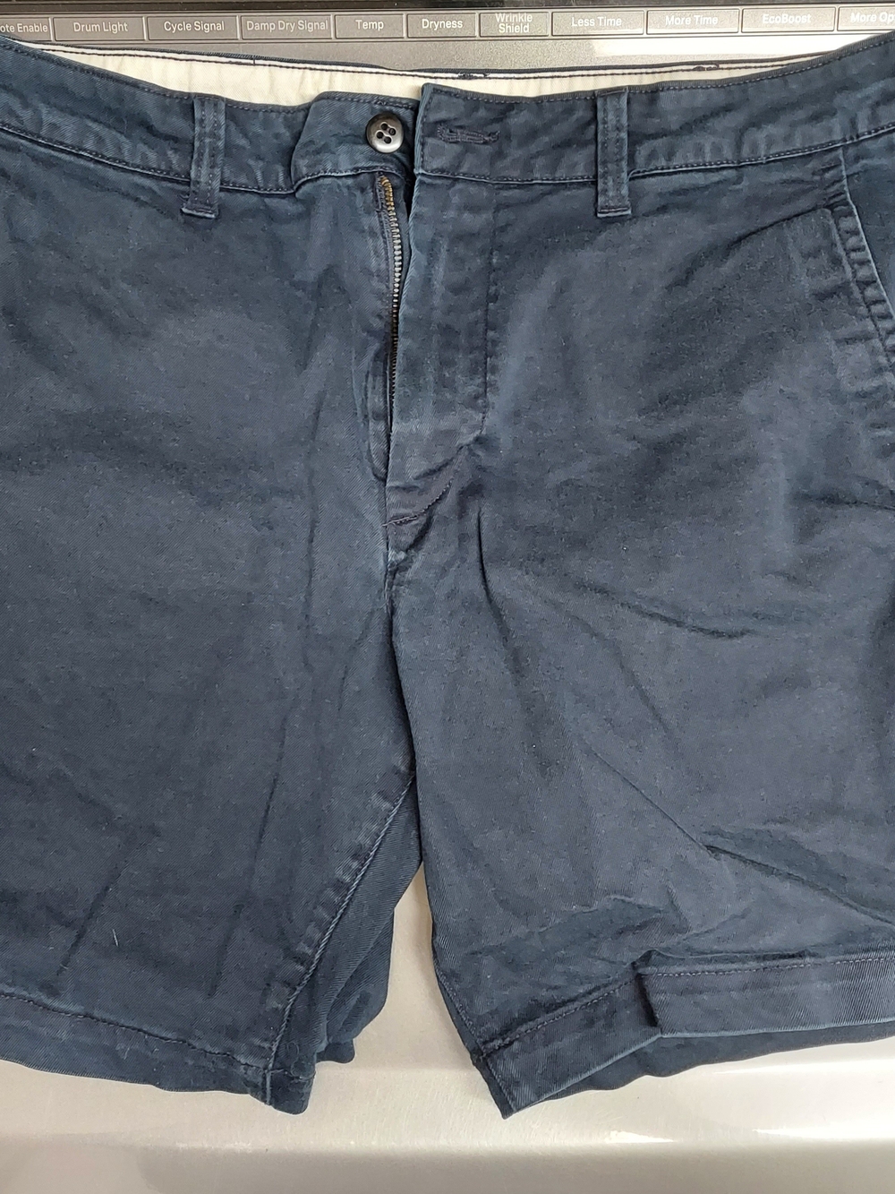 American Eagle Outfitters Navy Flat-Front Cotton Shorts